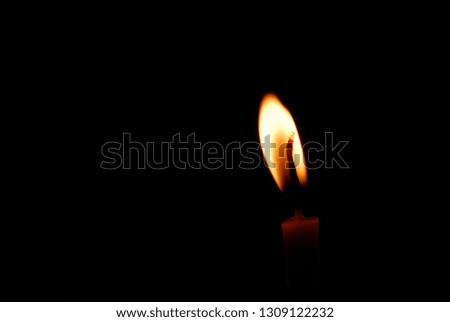 Picture of an orange flame from a candle. 