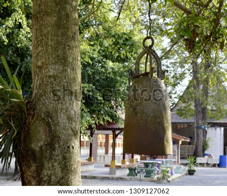 Bells in Thai temples. Use to tell about the prayer time of monks.