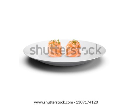 Sushi- Japanese Food with White Background Restaurant