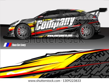 car wrap design. modern lines with abstract background vector concept for vehicle vinyl wrap and automotive decal 