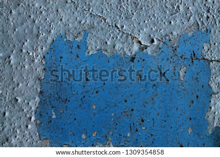 Close up high resolution surface of weathered paint on a wall	
