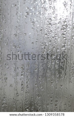 Background of a window with moisture