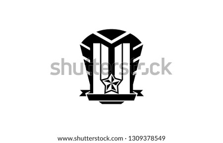 Abstract Millitary Style Logo Vector