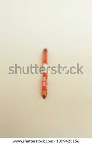Beautiful color pencils used to draw in a white studio background