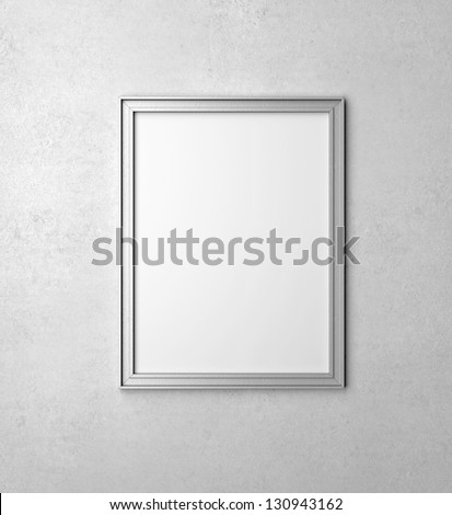 silver blank frames on white wall