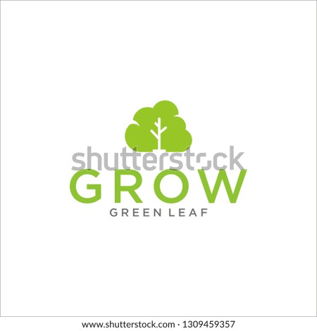 grow leaf logo, green logo, greenhouse logo