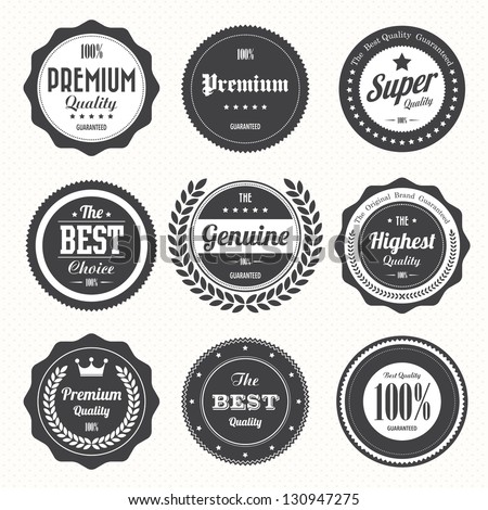 Set of  retro vintage badges and labels.eps10 Royalty-Free Stock Photo #130947275