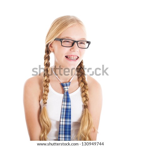 Blonde Teen Braces