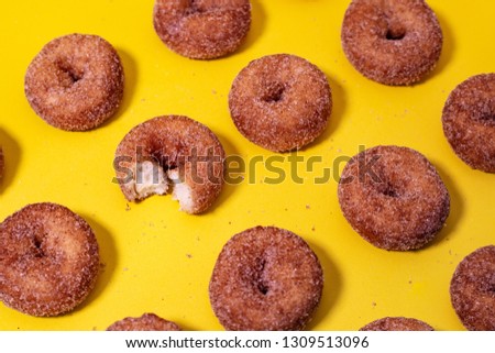 Cinnamon Sugar Mini Donuts Royalty-Free Stock Photo #1309513096