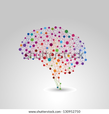 Creative concept of the human brain, vector illustration