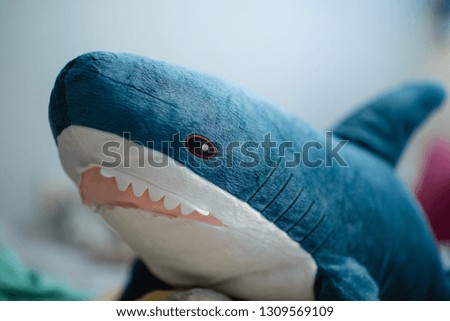 Blue shark doll
 Royalty-Free Stock Photo #1309569109