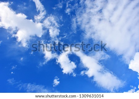 Clouds in the sky for background.