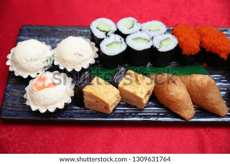 Sushi is a traditional food.