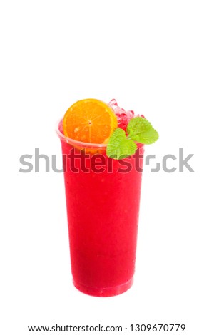 Ice Punch water  for white background