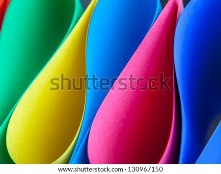 Colorful paper pattern in unique elliptical shapes