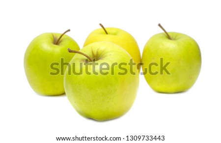 ripe apple isolated on white background, photo in studio