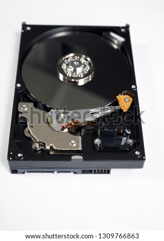 Hard drive that has been opened