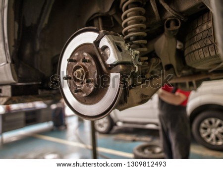 Repair of brake system on car wheels .