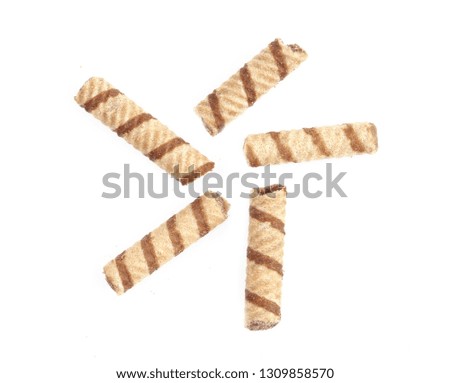 chocolate sticks on a white background