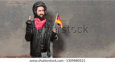 motorbike rider with germany flag