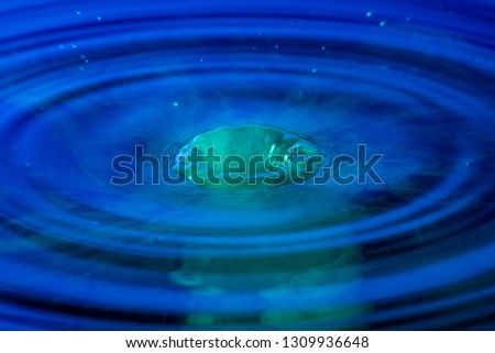 Water dripping or water ripples in a pond. waves of rippling