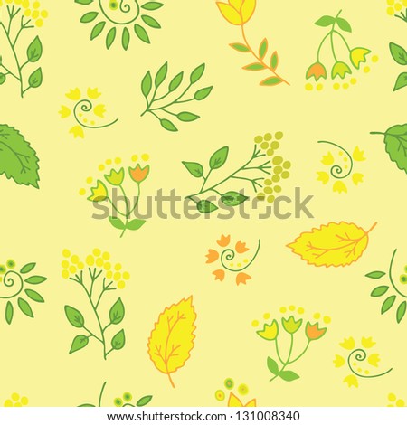 Floral seamless pattern. Leaf background