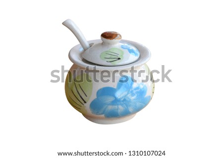 Fish sauce in a white background