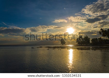 beautiful picture of beach, sea landscape in berau indonesia