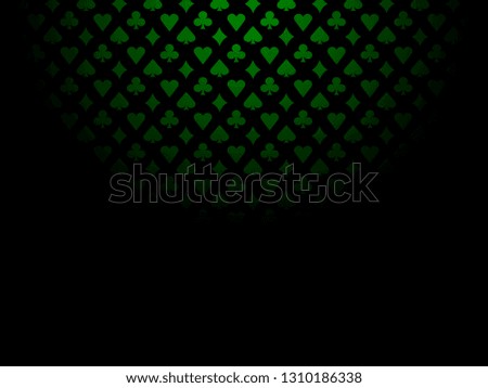 Poker card suits green pattern