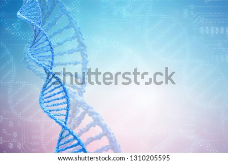 Science Molecular DNA Model Structure on light background