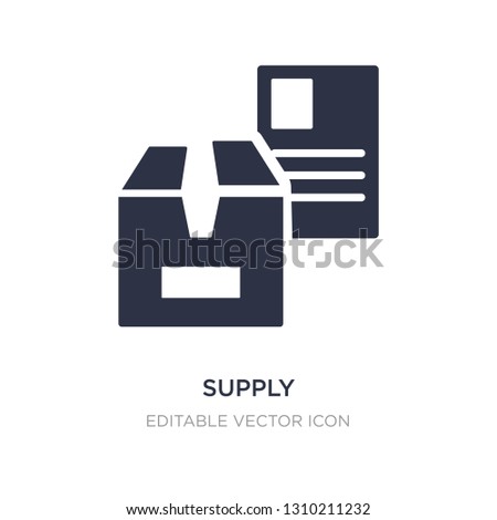 supply icon on white background. Simple element illustration from General concept. supply icon symbol design.