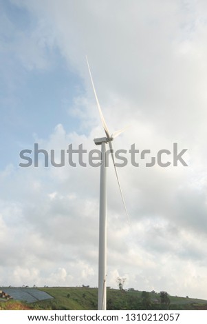 Windmills farm or Wind turbine power generators