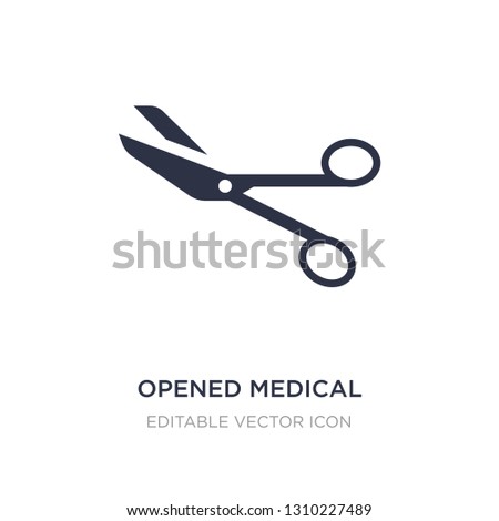 opened medical scissors icon on white background. Simple element illustration from Medical concept. opened medical scissors icon symbol design.