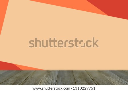 Empty wooden desk of free space and colour pastel for a catering or food background,Template mock up for display montages of product.
