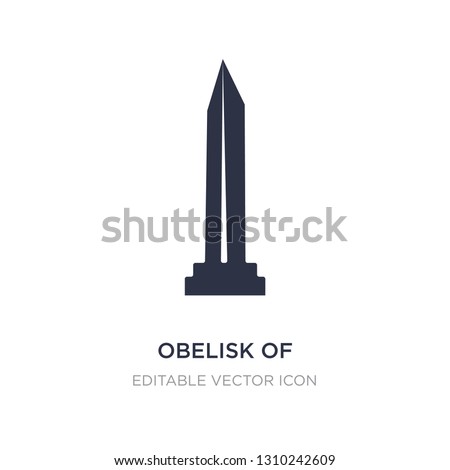 obelisk of buenos aires icon on white background. Simple element illustration from Monuments concept. obelisk of buenos aires icon symbol design. Royalty-Free Stock Photo #1310242609