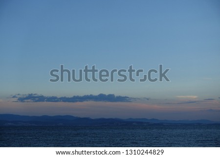 beach blue horizon sky