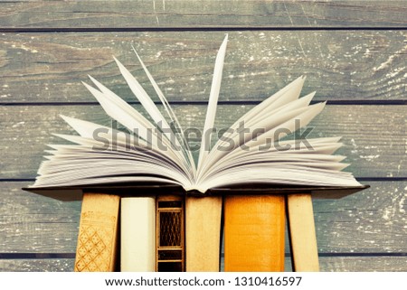 Stack of books isolated on  background