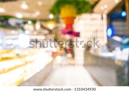 Abstract blur and defocus beautiful luxury shopping mall and retail of department store interior for background