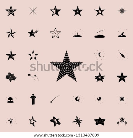Five-pointed star icon. Stars icons universal set for web and mobile