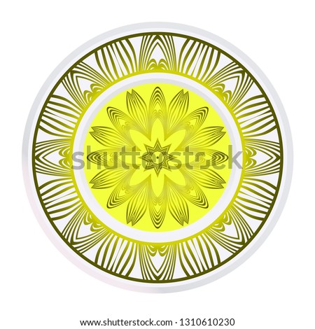 Mandala Pattern. Traditional Indian Mandala. Orient Tribal Circle Sign Illustration. Vector Illustration
