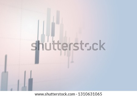 Abstract stock market Candlestick graph background finance, forex, Cryptocurrency, stock market data and financial investment concept.
