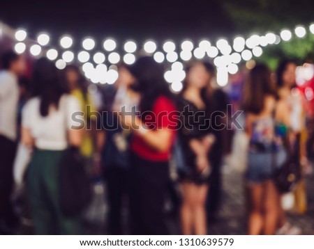 Festival Event outdoor Party Hipster People  Blur lighting Background