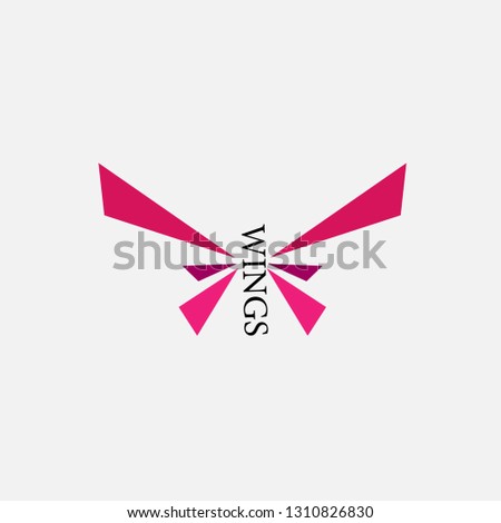 wings logo for company, organization or team, wings has mean symbol of beauty