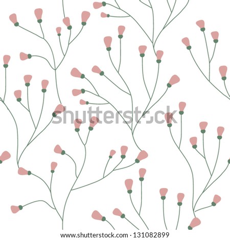 Seamless spring or summer flowers pattern. Vector illustration. Floral background. Pattern can be used for wallpaper, pattern fills, web page background, surface textures.