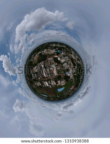 Drone shot of Earth