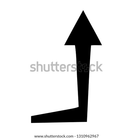 flat symbol quirky arrow