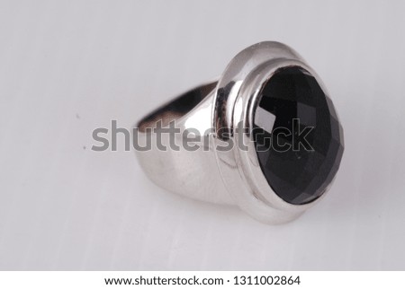 beautiful silver ring isolated on white background