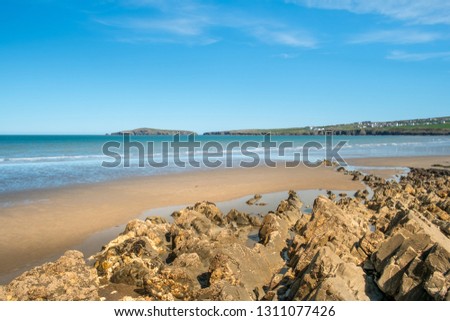 Poppit sands, North Pembrokeshire in Wales
 Royalty-Free Stock Photo #1311077426