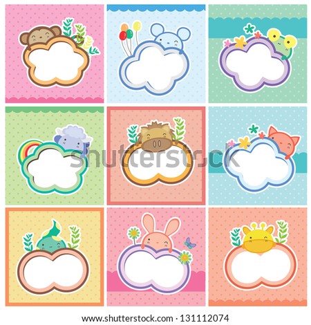 cute animal cards collection