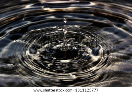 Water drop on dark tone